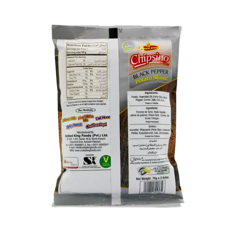 Chipsino Black Pepper Potato Slims
